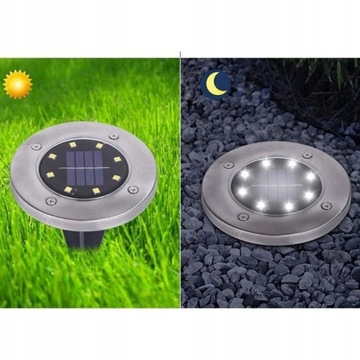 СОЛНЕЧНЫЕ НАЗЕМНЫЕ ЛАМПЫ Дисковый светильник, набор из 4 шт.