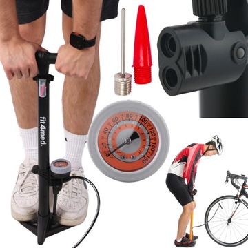 POMPKA ROWEROWA STOJĄCA Dunlop/Presta/Schrader SOLIDNA SZYBKO POMPUJE LEKKA