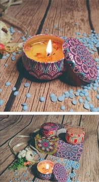 НАТУРАЛЬНЫЕ АРОМАТИЧЕСКИЕ СОЕВЫЕ СВЕЧИ ИЗЫСКАННЫЙ ПОДАРОЧНЫЙ НАБОР 4 ШТ.