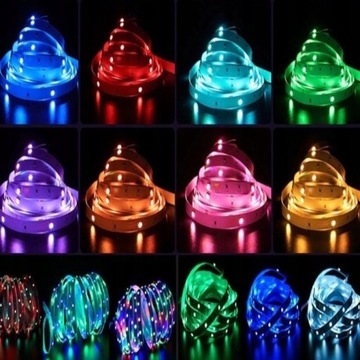 Светодиодная лента RGB 5050 Bluetooth, 6 м, МОБИЛЬНОЕ ПРИЛОЖЕНИЕ, музыкальный датчик с дистанционным управлением, 12 В