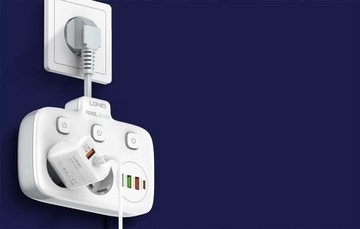 Удлинитель LDNIO 2 розетки переменного тока 3x USB USB-C