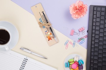 Закладка с ручкой, подарок на выпускной в детский сад, школу, эко шаблоны