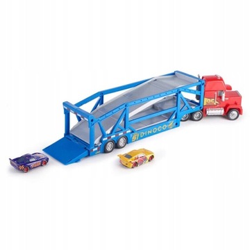 MATTEL CARS TIR TRANSPORTER MANIEK LAWETA +2 AUTA