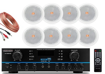 NAGŁOŚNIENIE SUFITOWE JBL 8.0 SALON LOKAL SKLEP DOM KAWIARNIA BLUETOOTH USB