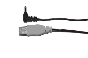 Kabel wtyk DC 3,5mm/1,35mm kątowy / wtyk USB A 1,2m