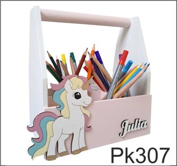 Органайзер, подставка для мелков, 100% ДЕРЕВО, имя