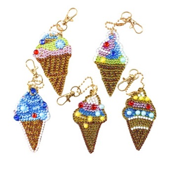 DIAMENTOWY HAFT BRELOKI ZAWIESZKI DIY LODY