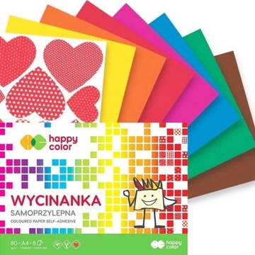 Blok wycinanka samoprzylepna A4 8ark. 3710 2030-S8 Happy Color