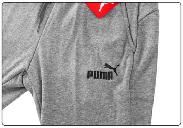 PUMA SPODNIE MĘSKIE DRESOWE BAWEŁNIANE GREY XXL