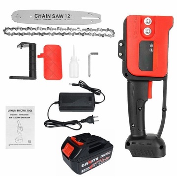 ЦЕПНАЯ ПИЛА Аккумуляторная ПИЛА 1200 Вт, АККУМУЛЯТОР 21 В + Цепная пила 12 дюймов.