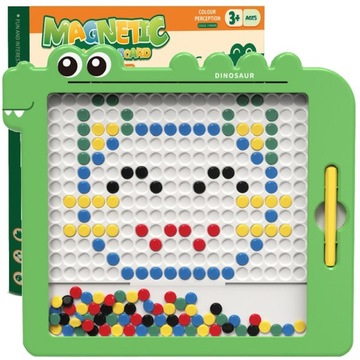 Tablica magnetyczna układanka mozaika magnesy DINOZAUR MagPad Montessori