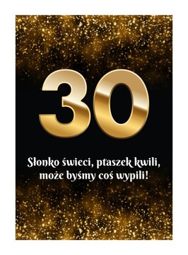 Etykiety Naklejki na wódkę 30 URODZINY różne toasty 10szt