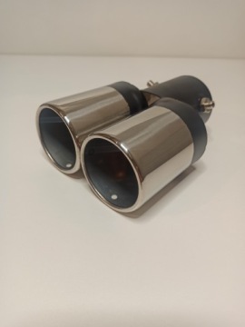 Насадка выхлопной трубы серого цвета, двойная