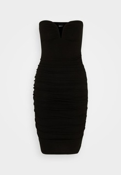 Sukienka koktajlowa czarna bez ramiączek Gina Tricot XL