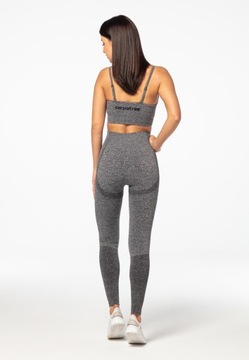 БЕСШОВНЫЕ ЛЕГИНГИ VIBE С ВЫСОКОЙ ПОСАДКОЙ СЕРЫЙ МЕЛАНЖ - S
