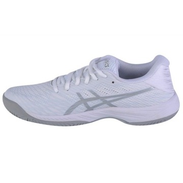 Белые синтетические спортивные волейбольные кроссовки Asics, размер 37,5