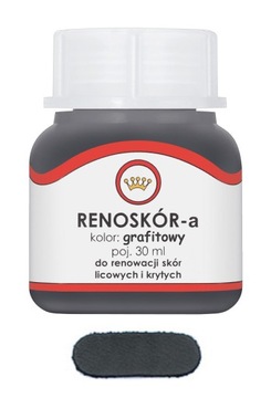 RENOSKÓR FARBA LAKIER DO SKÓRY GRAFITOWY