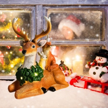 Весенняя красивая садовая статуэтка, украшение сада Олень и друзья