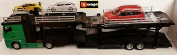 BBURAGO 1:43 Mercedes-Benz Actros laweta + FOCUS