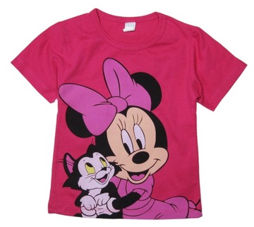 Bluzka Bluzeczka T-SHIRT Koszulka na Krótki Rękaw MYSZKA + KOTEK * 98