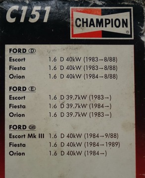 CHAMPION C151/606 FILTR OLEJE