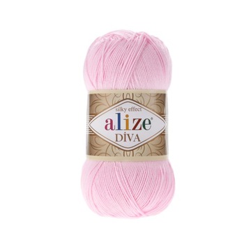 Włóczka Alize Diva mikrofibra RÓŻOWY185