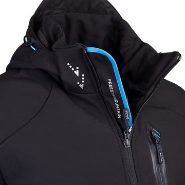 МУЖСКАЯ КУРТКА СОФТШЕЛЛ С КАПЮШОНОМ, ВЕСЕННЯЯ, ВОДОНЕПРОНИЦАЕМАЯ / XL