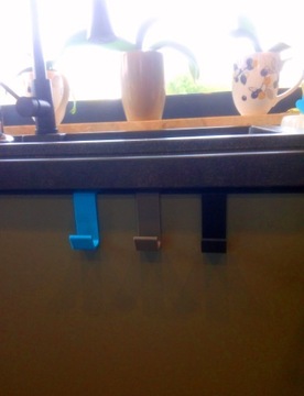 2x Wieszak na drzwi drzwiczki Kabinę Pryśnic Czarn