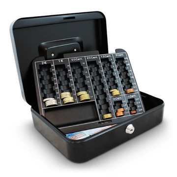 МЕТАЛЛИЧЕСКИЙ СЕЙФ ДЛЯ ДЕНЕГ 25СМ, ЧЕРНЫЙ