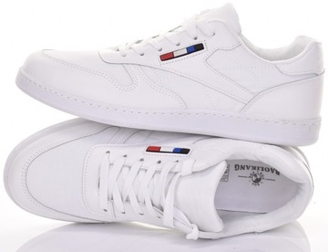 MODNE SPORTOWE BUTY MĘSKIE SKÓRZANE MIEJSKIE SNEAKERSY TRAMPKI