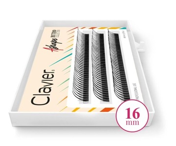 Kępki Rzęs CLAVIER Retro A Shape 16 mm skręt C
