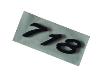 Emblemat napis do Porsche 718 Black Glossy