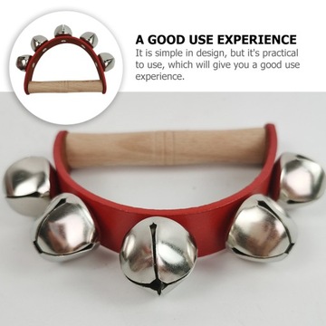 КОЖАНЫЙ НАБОР ДЕРЕВЯННЫХ КОЛОКОЛЬЧИКОВ С ПЯТЬЮ КОЛОКОЛЬЧИКАМИ