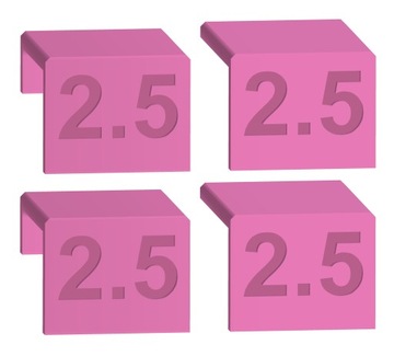 Dystanse do regulacji frontów 2,5mm 4 sztuki