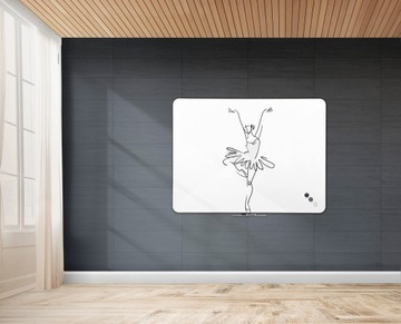 Безрамная магнитная доска для сухого стирания, белая, 180х120 см + подарки