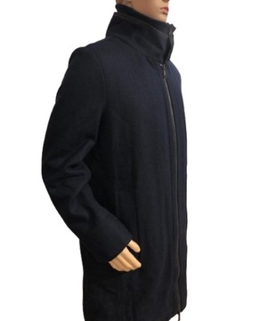 Męska kurtka płaszcz elegancki granatowy zamek stójka logo Calvin Klein XL