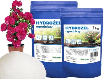 HYDROŻEL AGROŻEL OGRODNICZY 2KG magazyn wody KULKI ŻELOWE SZTUCZNA ZIEMIA