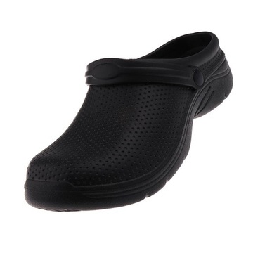 Męskie damskie buty szefa kuchni, medyczne buty pielęgniarskie Ultralite chodaki czarne EU 37