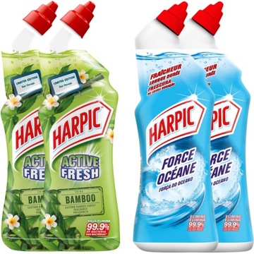 HARPIC ZESTAW do toalety żel do wc 4x750ml