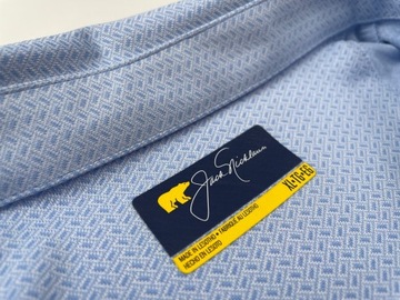 Синяя спортивная рубашка-поло с высоким воротником Jack Nicklaus, размер XL