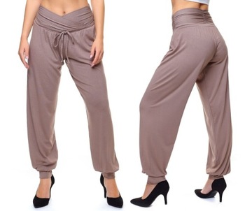 Spodnie alladynki wiązane luźne casual 2XL/3XL