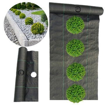 Agrotkanina na chwasty z OTWORAMI 40 cm szerokość x 10 m długość pod kwiaty