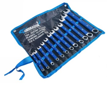 12EL LOCK гаечные ключи LOCK гаечные ключи Набор ключей с резиной в футляре 6-22 мм