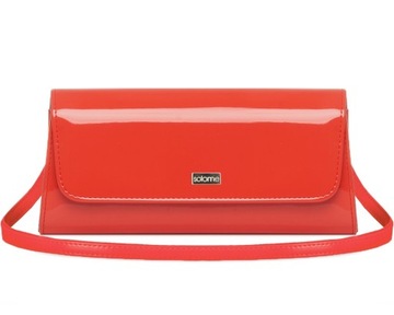 KORALOWA KOPERTÓWKA TOREBKA WIZYTOWA L26 LAKIER