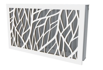 Osłona grzejnika kaloryfera BIAŁA lam 60x80 cm W1