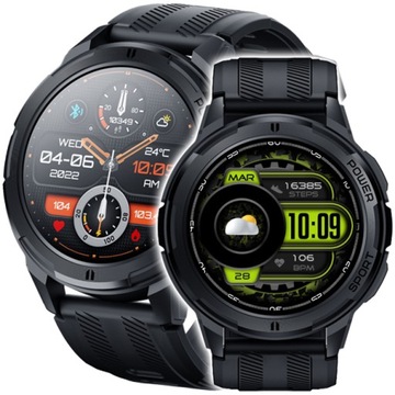 SMARTWATCH MĘSKI ZEGAREK POLSKIE MENU MILITARNY WODOODPORNY Z ROZMOWAMI