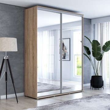 MAJA 2 Шкаф-купе 180х242, белый, высокое зеркало