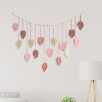 Макраме Висит Тканый Гобелен Бохо Скандинавский Фон Кулон Розовый