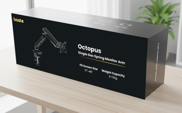 BOSTE UCHWYT RAMIE DO MONITORA BIURKA 17-40'' VESA PORTY USB DWA MOCOWANIA