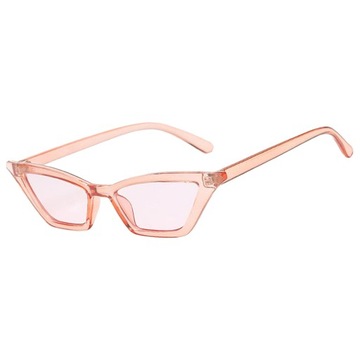 Retro damskie okulary przeciwsłoneczne małe lustrzane odcienie różu